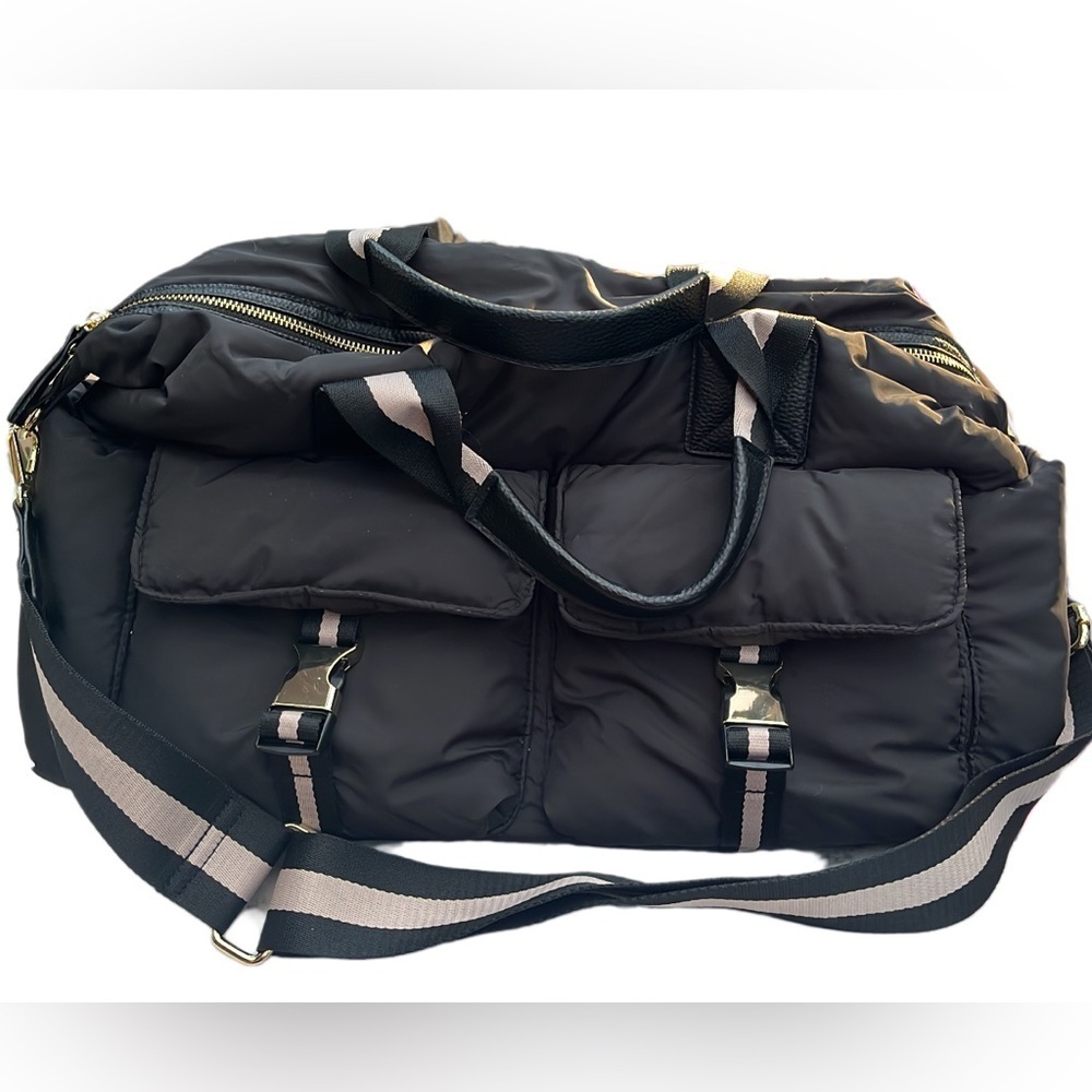 Tommy Bahama Black Duffel Bag with Shoulder Strap